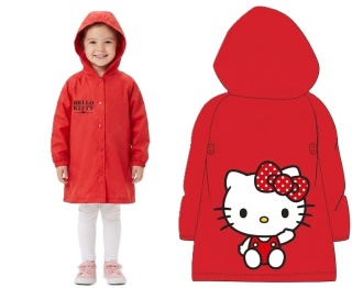 Płaszcz przeciwdeszczowy dziecięcy Hello Kitty dla dziewczynki 98/104 kaptur