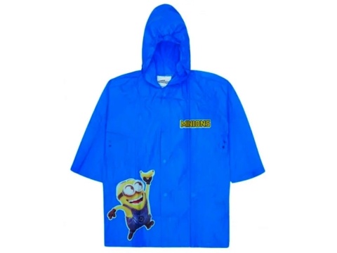 Płaszcz przeciwdeszczowy dziecięcy Minionki dla chłopca kaptur 122/128