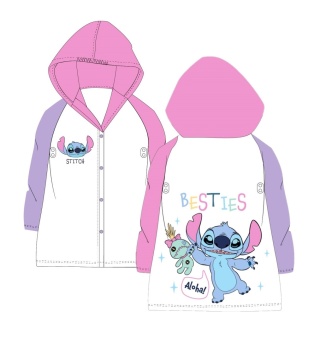 Płaszcz przeciwdeszczowy dziecięcy Stitch dla dziewczynki kaptur 122/128