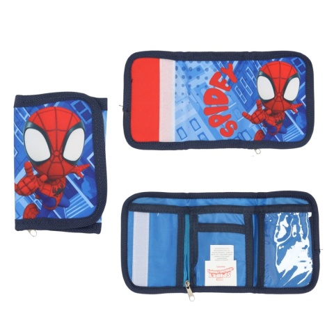 Portfel dziecięcy dla chłopca portfelik na rzep suwak na karty Spidey
