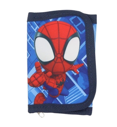 Portfel dziecięcy dla chłopca portfelik na rzep suwak na karty Spidey