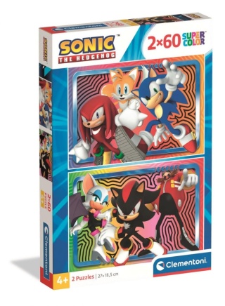 Jeż Sonic Puzzle Clementoni 2 X 60 2x60 EL 24821