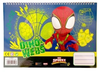 Spidey i dinozaury szkicownik kolorowanki na spirali naklejki A4 40 k