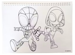 Spidey i dinozaury szkicownik kolorowanki na spirali naklejki A4 40 k