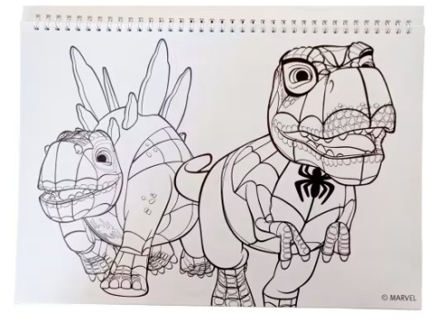 Spidey i dinozaury szkicownik kolorowanki na spirali naklejki A4 40 k
