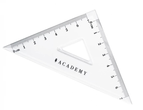 Zestaw geometryczny w pudełku ekierki linijka cyrkiel gumka kątomierz