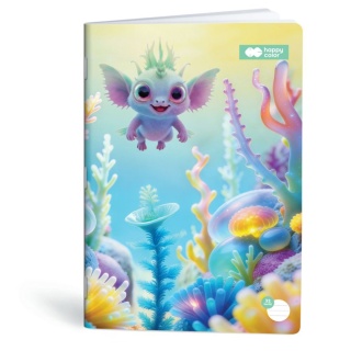 Zeszyt A4 trzylinia kolorowa do nauki pisania 32 kartki Aqua cuties Aksolot