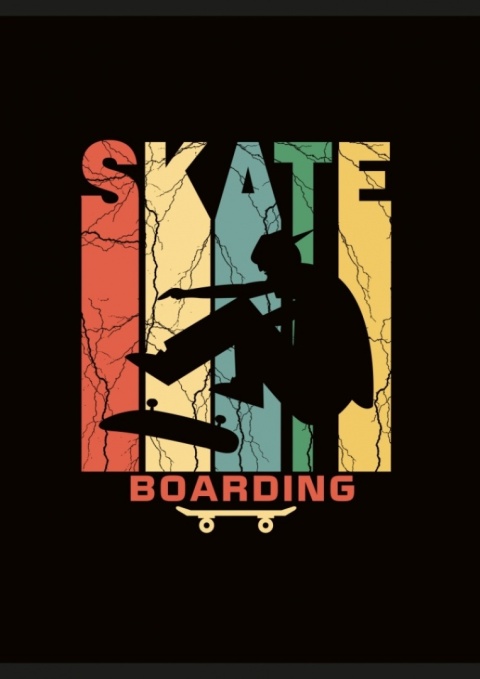 Zeszyt A4 w kratkę 60k music skate mix dla nastolatka 3 szt