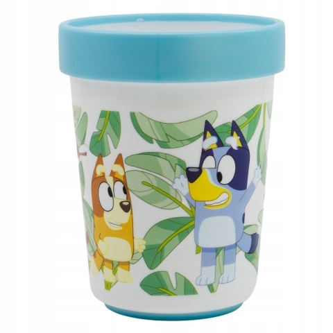 Bingo i Bluey zestaw śniadaniowy Blue talerz miska kubek 250 antypoślizgowe