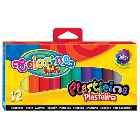 Farby plakatowe 20 ml 12 kolorów złota srebrna + plastelina Colorino