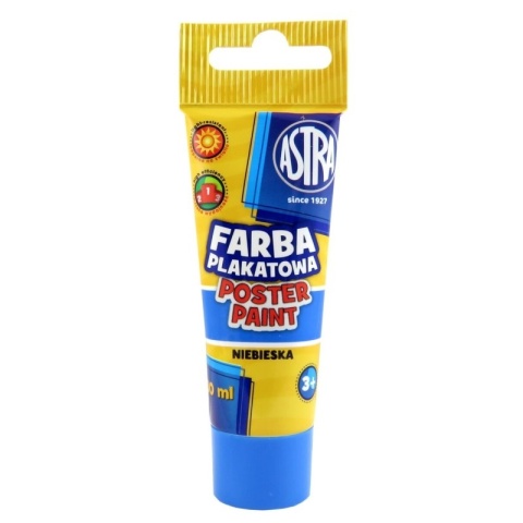 Farby plakatowe w tubce 30 ml Astra 6 kolorów