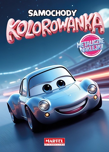 Samochody duże rysunki kolorowanka z naklejkami