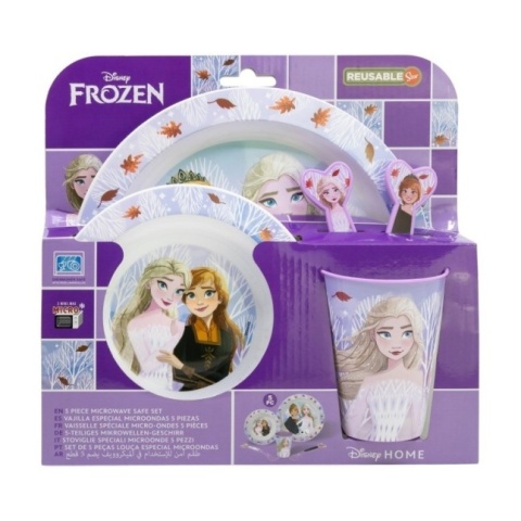 Kraina Lodu Frozen zestaw śniadaniowy talerz miska sztućce kubek