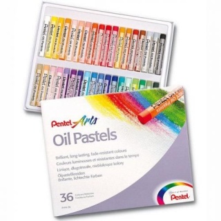 Kredki Pastele olejne okrągłe Pentel 36 kolorów szt.