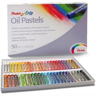 Kredki Pastele olejne okrągłe Pentel 50 kolorów szt.