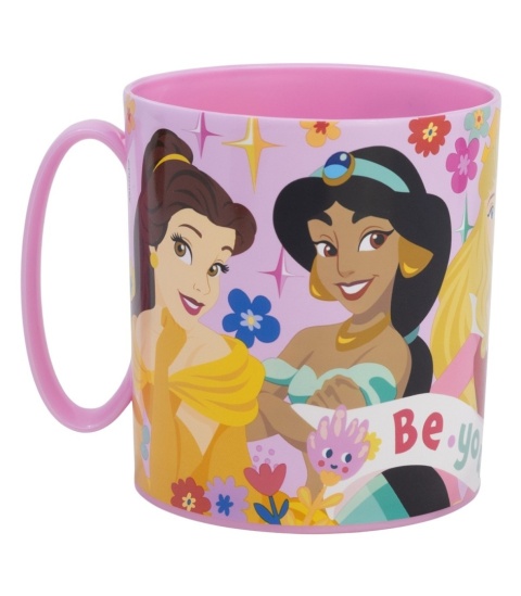 Księżniczki Disney Bella śnieżka Roszpunka kubek do mikrofali z uchem 350ML