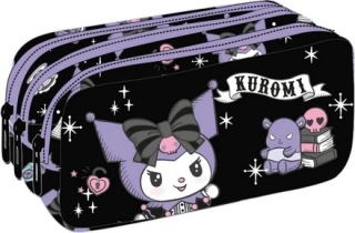 Lilo i Stitch Piórnik saszetka przegródki trzykomorowy Hello Kitty Kuromi
