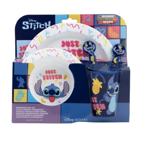Lilo i Stitch zestaw śniadaniowy miska talerz sztućce kubek 260