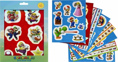 Naklejki zestaw metaliczne SUPER MARIO 300szt