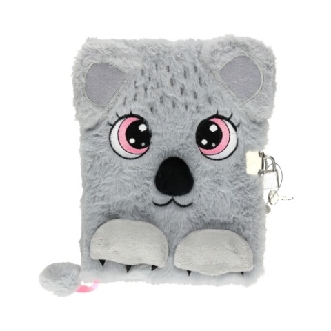 Notatnik pamiętnik A5 96k sekretny kudłacz z kłódką KOALA 3D