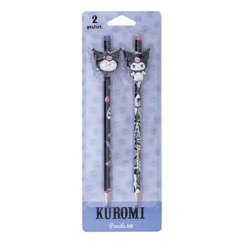 Ołówek z gumką HB figurką toperem kotek Hello Kitty Kuromi 2 szt