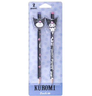 Ołówek z gumką HB figurką toperem kotek Hello Kitty Kuromi 2 szt