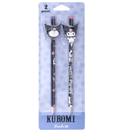 Ołówek z gumką HB figurką toperem kotek Hello Kitty Kuromi 2 szt