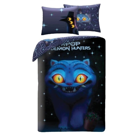 Pościel dziecięca 140x200 + 70x90 kot Derpy Huntrix K-pop Demon Hunters