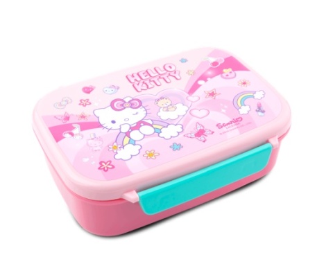 ŚNIADANIÓWKA LUNCH BOX z przegródką Foodyx kotek Hello Kitty pink