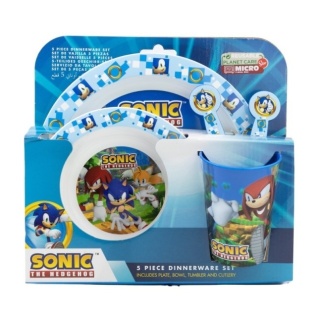 SONIC zestaw śniadaniowy miska sztućce kubek 260 ml