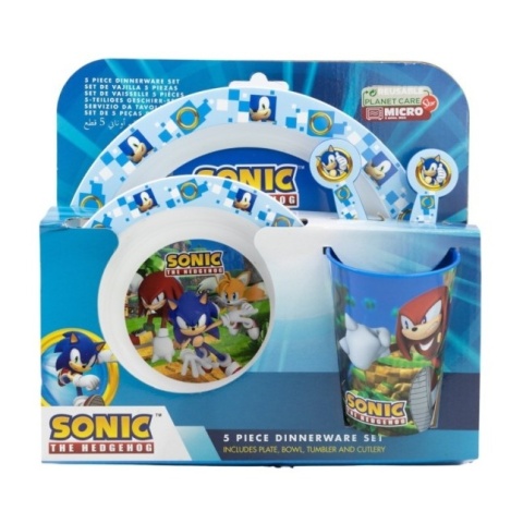 SONIC zestaw śniadaniowy miska sztućce kubek 260 ml