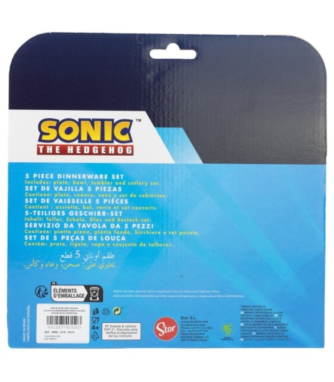 SONIC zestaw śniadaniowy miska sztućce kubek 260 ml