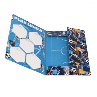 Teczka z gumką A4 na dokumenty szkolna plan lekcji piłka football 2 szt