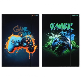 Teczka z gumką A4 na dokumenty szkolna plan lekcji Gamer gamepad 2 szt