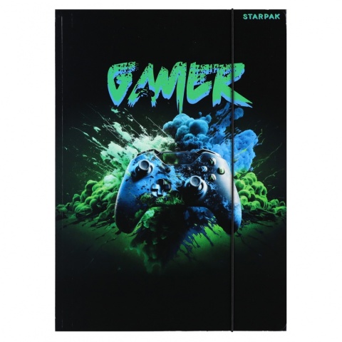 Teczka z gumką A4 na dokumenty szkolna plan lekcji Gamer gamepad 2 szt
