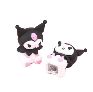 Temperówka strugaczka 3D figurka gumowa Kuromi biały kotek 4 cm 1 szt