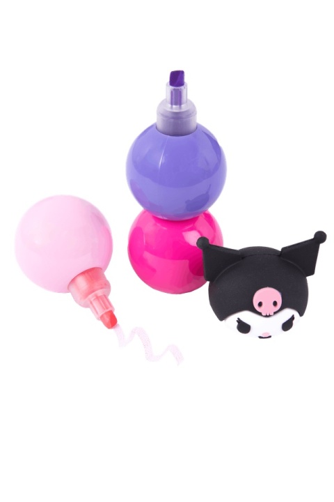 Zakreślacze mini pisaki kulki 3 kolory pastelowe 3 w 1 Hello Kitty Kuromi