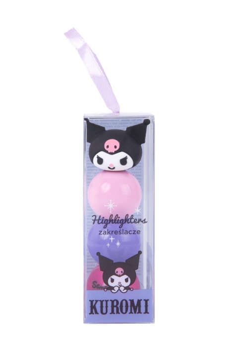 Zakreślacze mini pisaki kulki 3 kolory pastelowe 3 w 1 Hello Kitty Kuromi