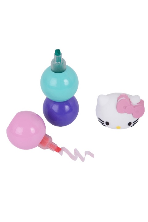 Zakreślacze mini pisaki kulki 3 kolory 3 w 1 Hello Kitty