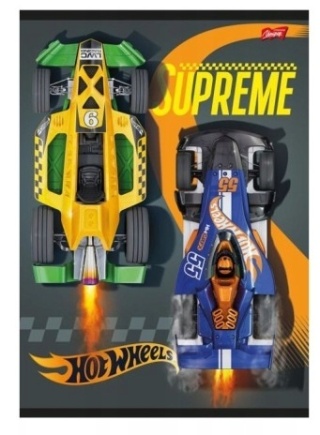 Zeszyt A4 kratka w kratke 32 k z marginesem auta Hot Wheels 1 szt