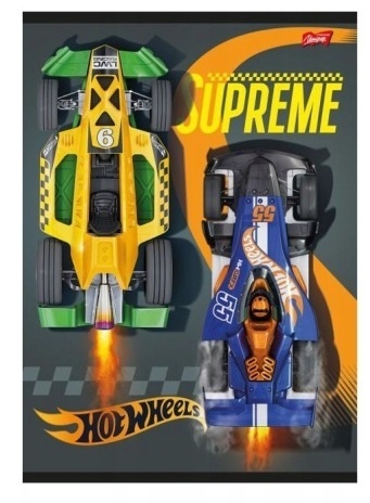Zeszyt A4 kratka w kratke 32 k z marginesem auta Hot Wheels 1 szt