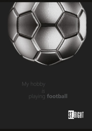 Zeszyt A4 kratka w kratke 32 k z marginesem piłka sport FOOTBALL 2 szt