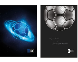Zeszyt A4 kratka w kratke 32 k z marginesem piłka sport FOOTBALL 2 szt