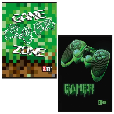 Zeszyt A4 kratka w kratke 32 k z marginesem pixel Game 2 szt Unipap