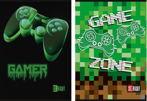 Zeszyt A4 kratka w kratke 32 k z marginesem pixel Game 2 szt Unipap