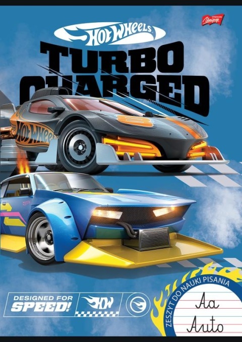 Zeszyt A4 trzy linia kolorowa do nauki pisania 32k auat Hot Wheels 1 szt