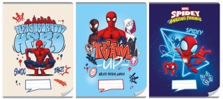 Zeszyt A4 trzylinia kolorowa do nauki pisania 32k Spiderman Spidey mix 1szt