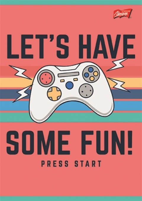 Zeszyt A5 32 k w linię trzylinia kolorowa Let's play gamepad 2 szt Unipap
