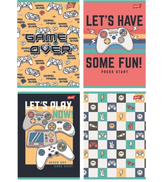 Zeszyt A5 w kratkę 32 k A5/32 kartek let's play pixel game Unipap 1 szt mix