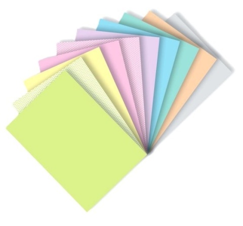 Zeszyt papierów kolorowych motywy kropki zygzaki 10 szt A5 100 g Happy Color
